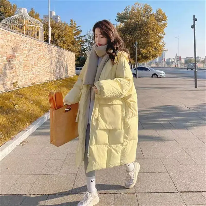 

Loose Hooded Down Jackets Thicken Cotton Parkas Korean Long Padding Coats Women New Winter Warm Puffer Jacket Quilted Chaquetas