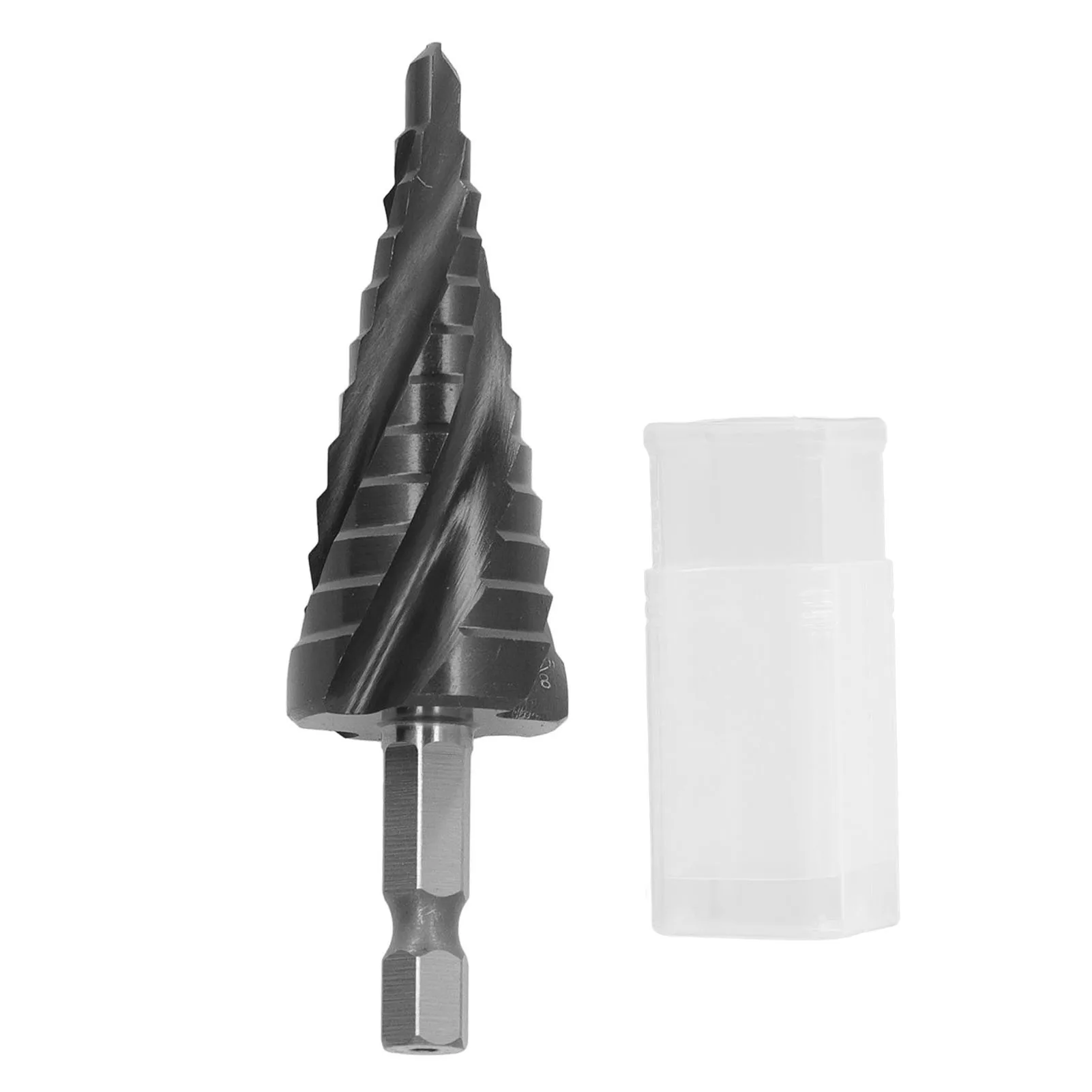 

Step Drill Bit Spiral Step Drill Bit Easy Installation Durable 89HRC 1/4in Hex Shank 3/16‑7/8in Wide Application for Wood