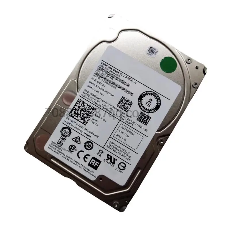 

original 100% authentique ST2000NX0253 0V07TD 1FM101-136 2T SATA 2.5 7.2K