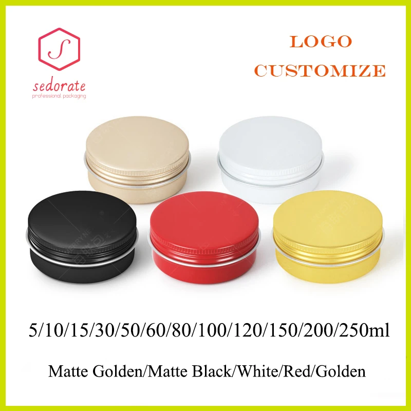 Cosmetic Containers 10/20/50pcs Golden Aluminum Jar 30ML