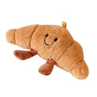 Kawaii Plush Keychain Cartoon Croissant Design for Car Keys Bag Charm Cute Girl Gift Pendant 5