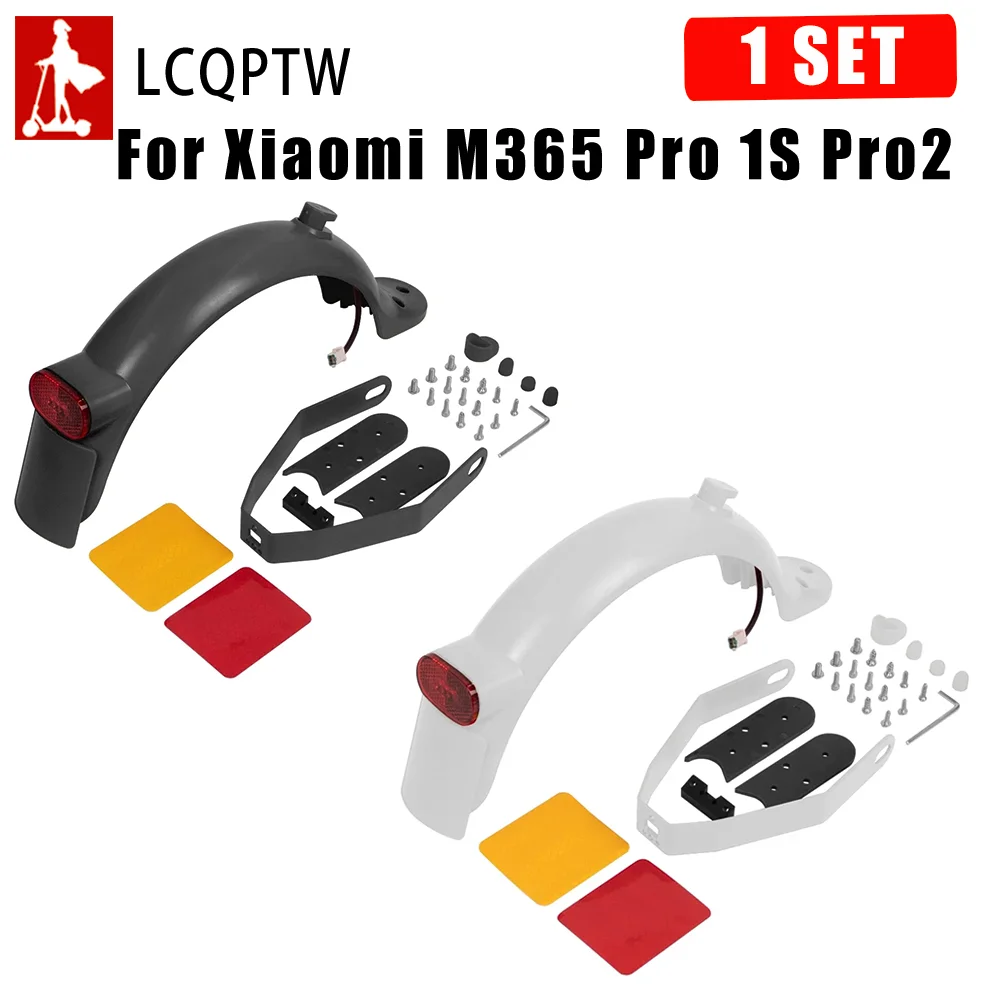 Nuovo Scooter Elettrico Parafango Posteriore Parafango Staffa Fanale Posteriore Con Gap Cover Pad Set Per Xiaomi M365/Pro 2/1S Nero/Rosso/Bianco