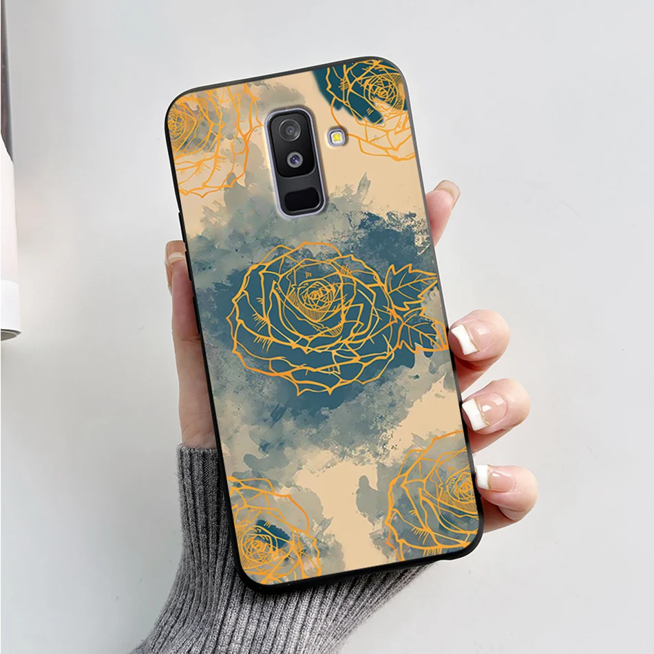 Cute Bear Cartoon Silicone Case - Soft Bumper Cover for Samsung Galaxy A6 Plus 2018