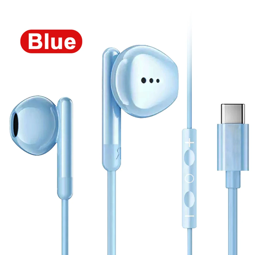 High-Fidelity USB-C Wired Earphones with Volume Control and Microphone