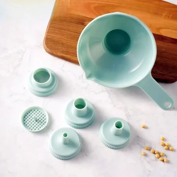 Practical large-diameter funnel Six in one multifunctional plastic funnel Jam making funnel Kitchen supplies and small tools