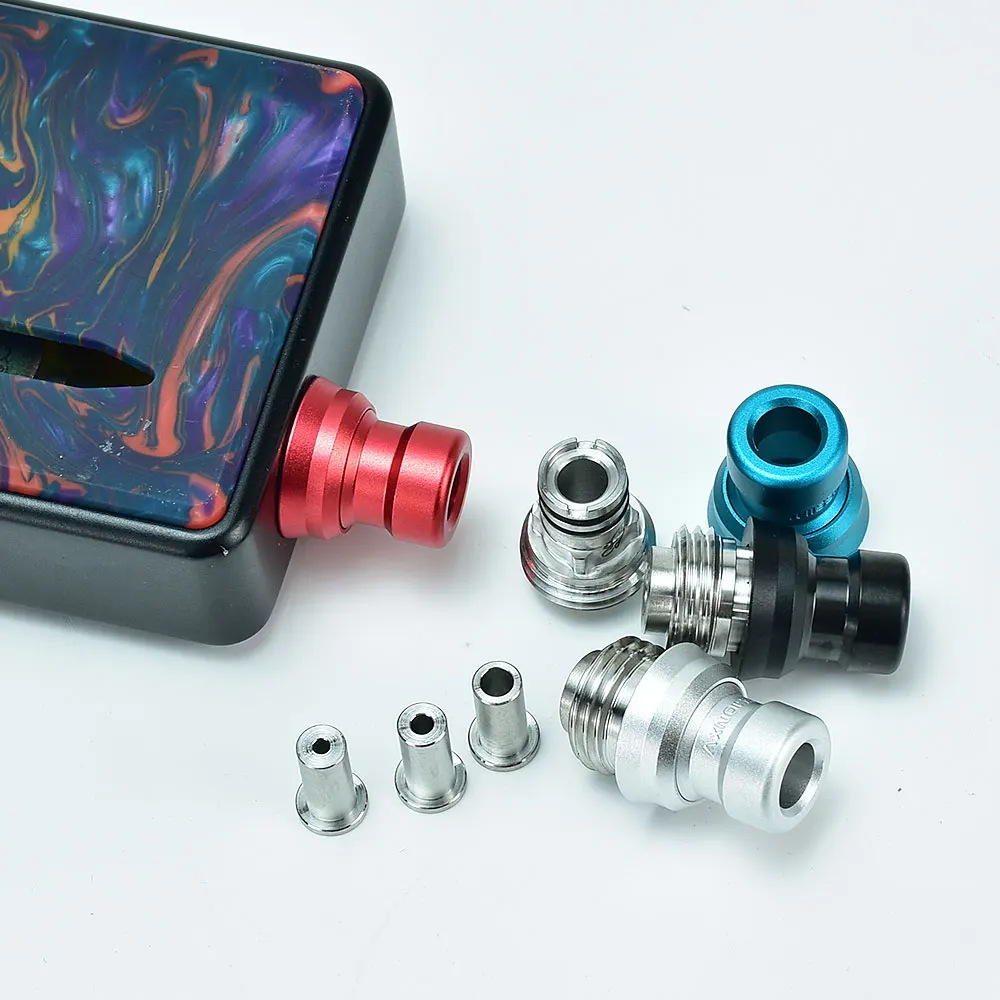 

Mission XV Cosmos V2 Booster Style Integrated Drip Tip for sxk BB / Billet / Boro AIO Box Mod 316ss Aluminum vs Mission MXV