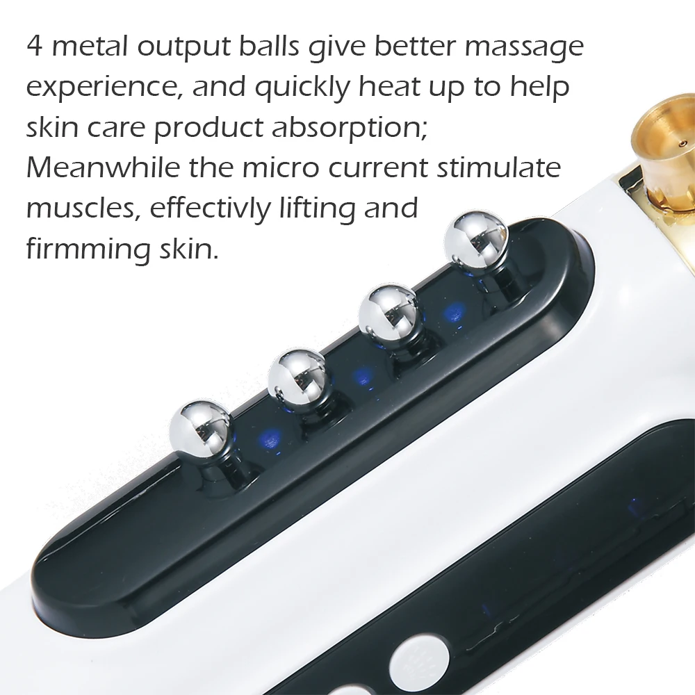 4 in 1 Facial Nano Mist Sprayer Water Oxygen Injector Essence Atomization Skin Moisture EMS Micro Current Lifting Heat Massager