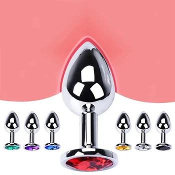 M Size Anal Plug Sex Toys Mini Round Shape Metal Stainless Smooth Steel Butt Small Tail Women/men Dildo Intimate Goods Adult Toy 2