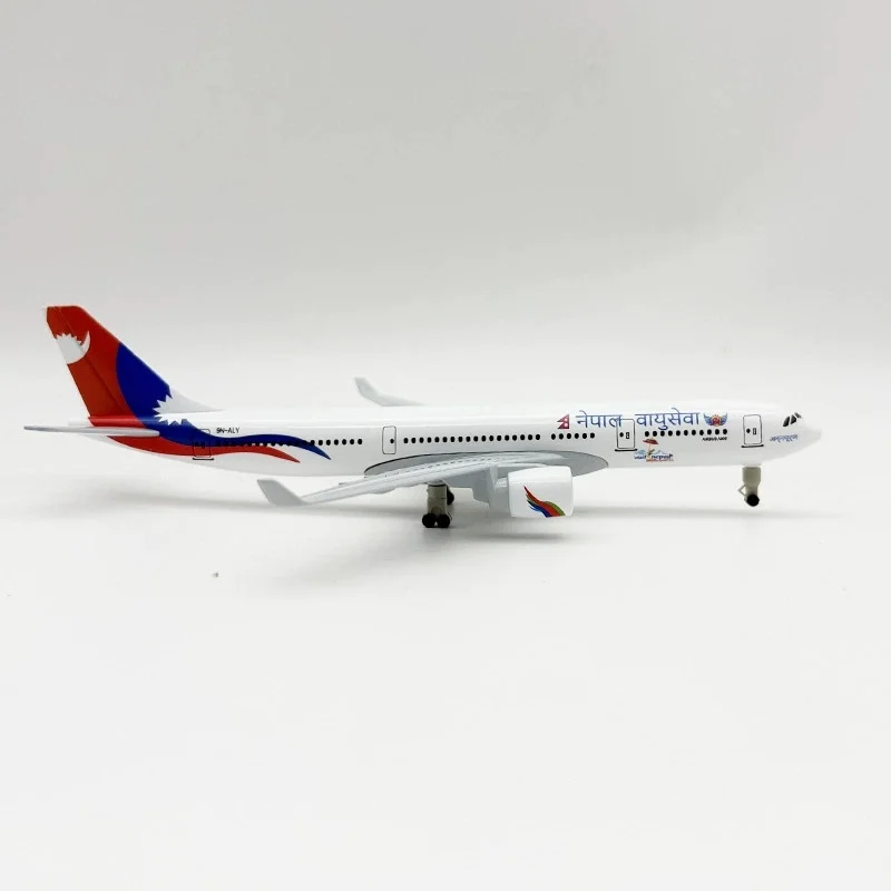 Nepal Airlines Alloy Metal Airplane Diecast Model with Stand - 20cm Collectible Gift