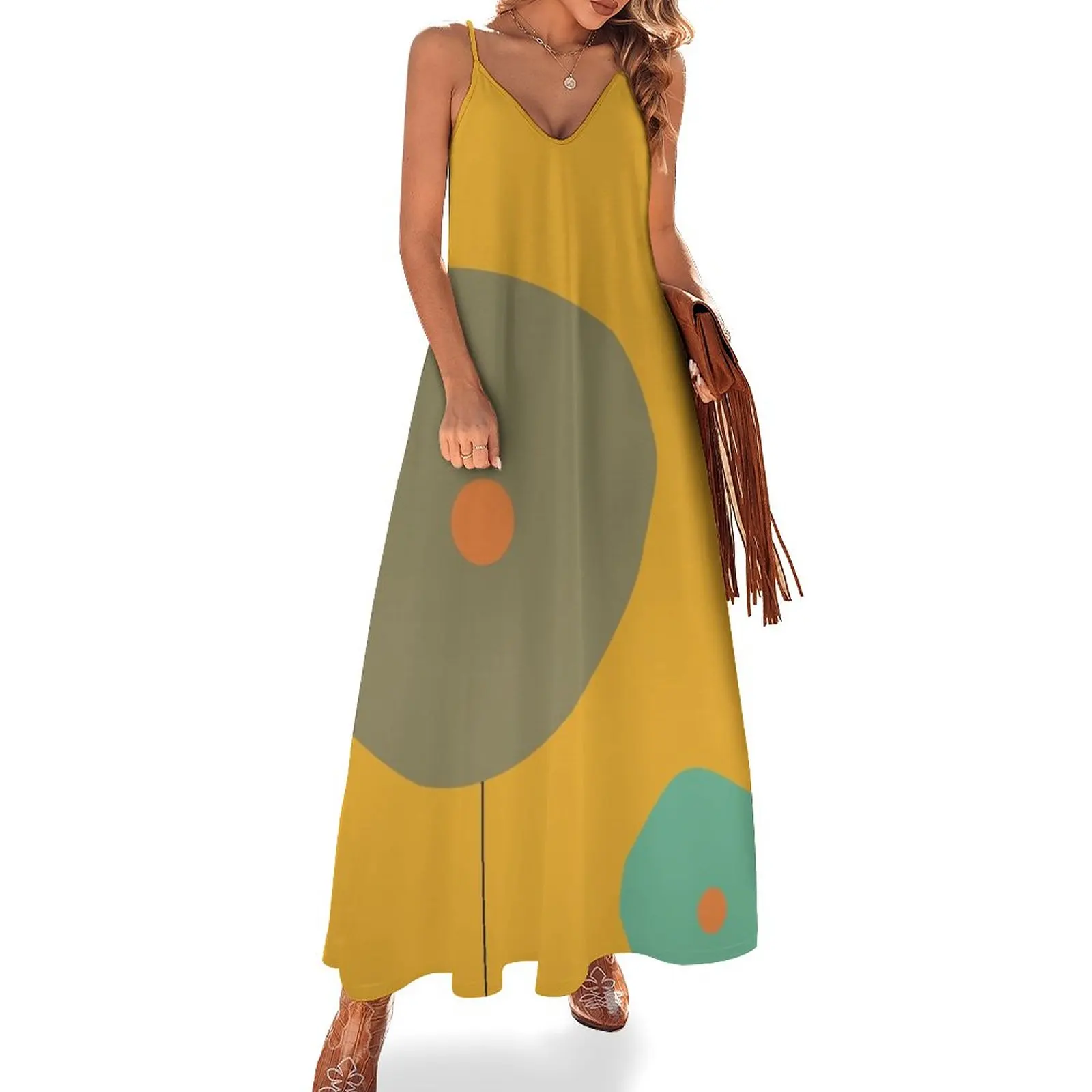 

Abstract Retro Pop Art Sleeveless Dress women's elegant loose dresses women's clothing trend 2023 Clothing