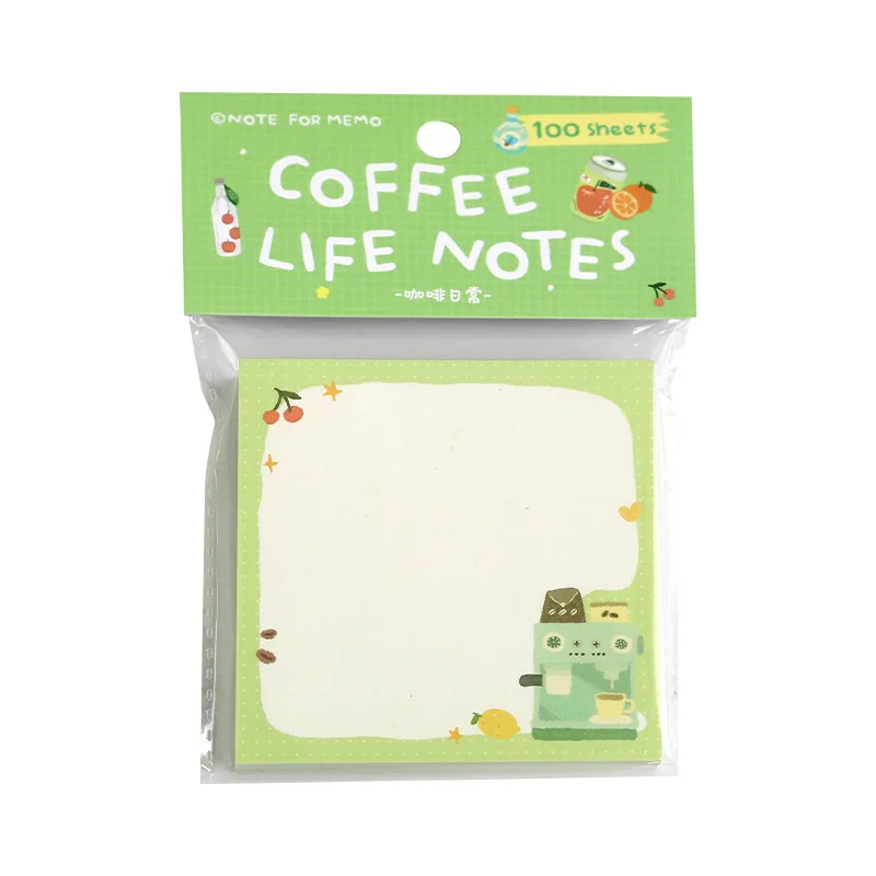 Cute Korean Stationery Memo Pad - 100 Sticky Note Sheets