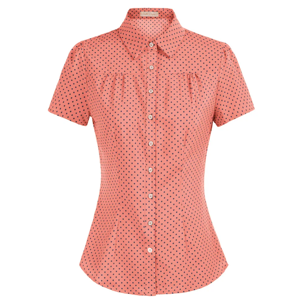 Belle Poque Women's Polka Dots Shirt Tops