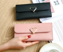 

Women Long Wallets Purses Luxury Love Heart Wallets for Ladies Girl Money Pocket Card Holder Female Wallets Phone Clutch Bag