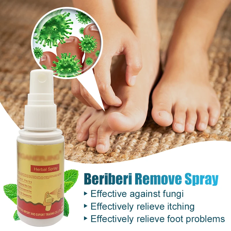 

ZB Foot Care Spray Effective Anti-Fungi Remove Odor Dry Cracked Treatment Onychomycosis Fungal Itchy Relief Feet Nail Repair