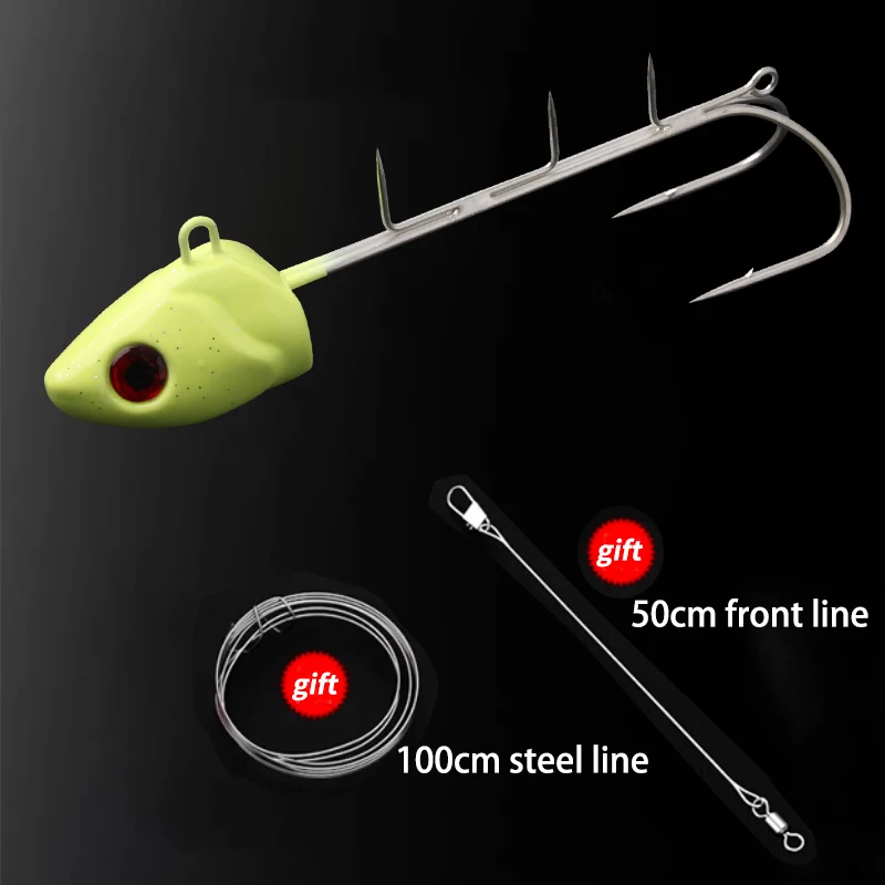 Ruke Tianya FishingHook Saltwater With Big Fish Shinning Eye 100/200/250g Treble Hook High Carbon Steel For Saltwater Freshwater