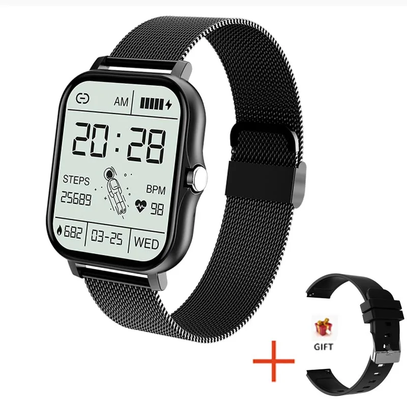 2022 New Women Smart Watch Men 1.69" Color Screen Full Touch Fitness Tracker Bluetooth Call Smart Clock Ladies Smartwatch Women 
