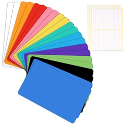 25 Pcs Color PVC Library Book Dividers For Shelves With A5 Label Stickers 6
