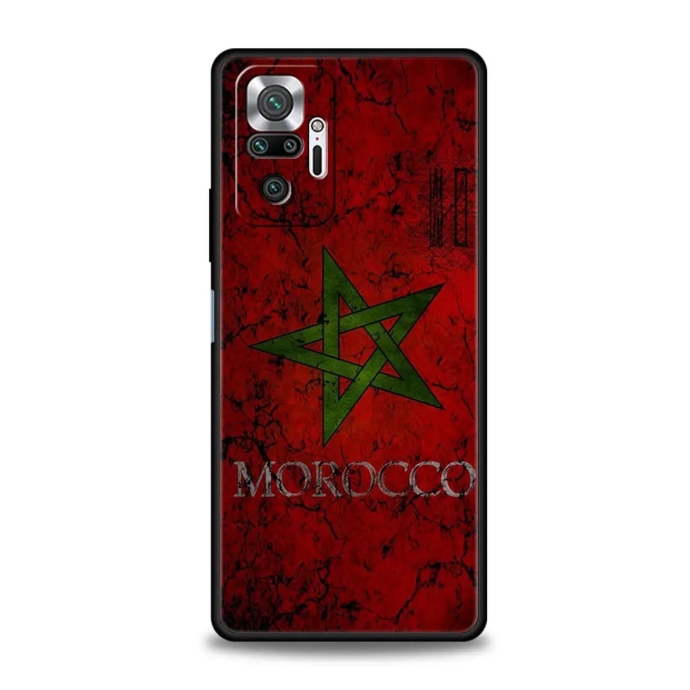 Morocco Flag Passport Design Black Phone Case Cover