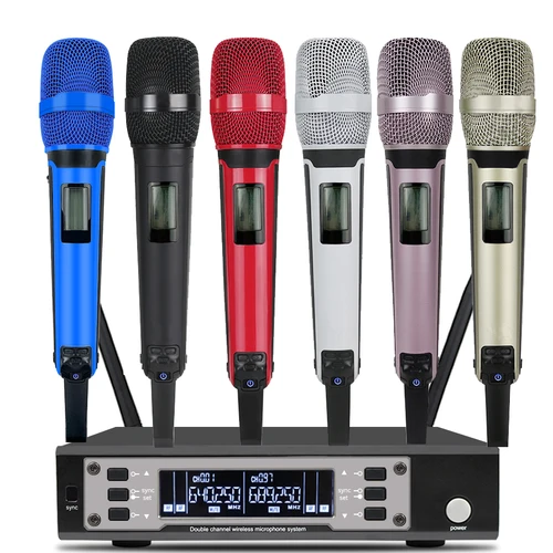 UHF 장거리 듀얼 채널 핸드헬드 전문 무선 마이크 시스템, 스피커용 EW135G4, 무대 공연 다이나믹 3