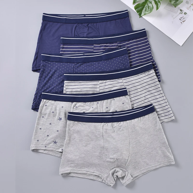 남자 100% 면화 속옷 남성용 편안한 느슨한 쿼드 앵글 바지, 편안한 홈 슬리핑 바지, 남자 복서 스포츠 쉐어 