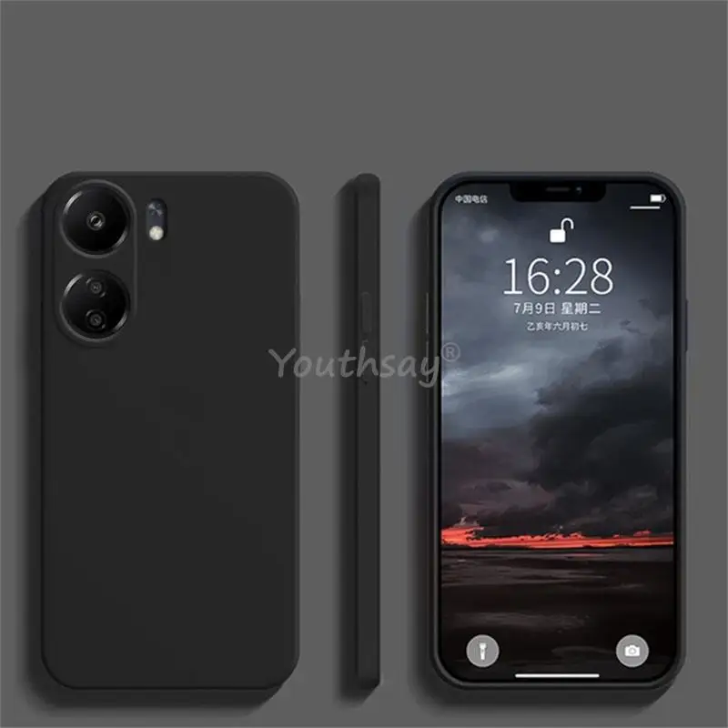  BIOPLJ Case for Xiaomi Poco C65 Heavy Duty Protective with  Tempered Glass [Slim Fit] Shock Proof Soft Flexible Shock-Absorption TPU  Protective Design for Redmi 13C Case (Black) : Cell Phones 