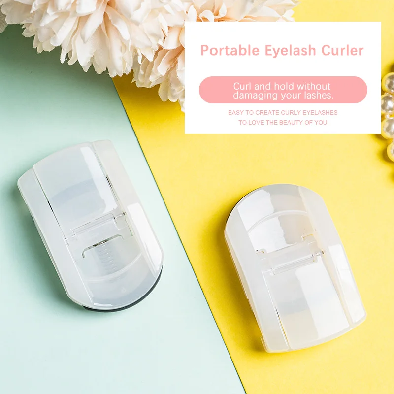 Mini Eyelash Curlers Eye Lashes Curling Clip Shiny Pink Plastic Eyelash Curler Portable False Eyelashes Extension Makeup Tools