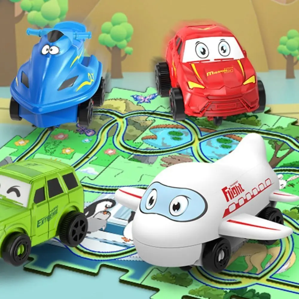 

Многоорбитальная сборка городской сцены, красочный интересный автомобильный трек-головоломка, пластиковая свободная фотография, игрушки для девочек