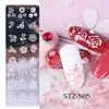 Festive Christmas Nails Stamping Plate Snowflakes Winter Holiday Joy Design Printing Stencil Templates Manicure Tool #Xmas-2022 6