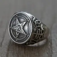Bague Masque Souriant Asymétrique Rétro 18