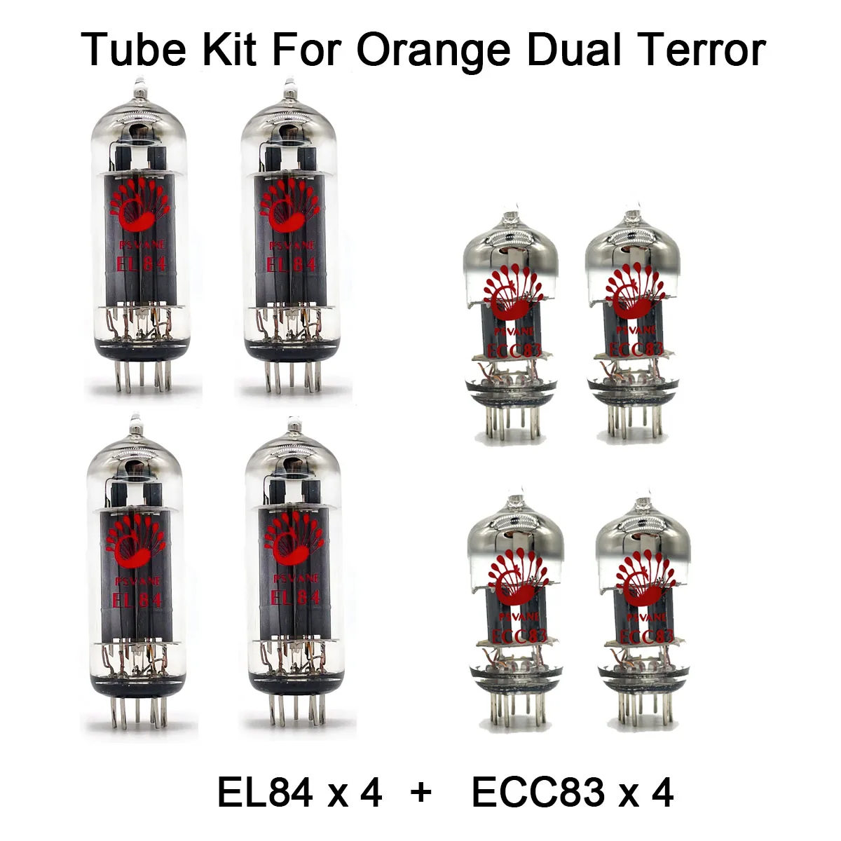 

Tube Kit For Orange Dual Terror Guitar Tube PSVANE EL84 4PCS ECC83 4PCS Power Tubes Amp Vacuum Tube Valve Audio Guitar Amplifier