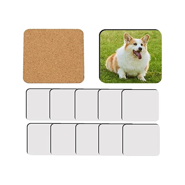 12 Pcs Sublimation Square Coaster Blanks Bulk MDF Blanks Hardboard Cork  Coasters Blank MDF Cork Coasters - AliExpress