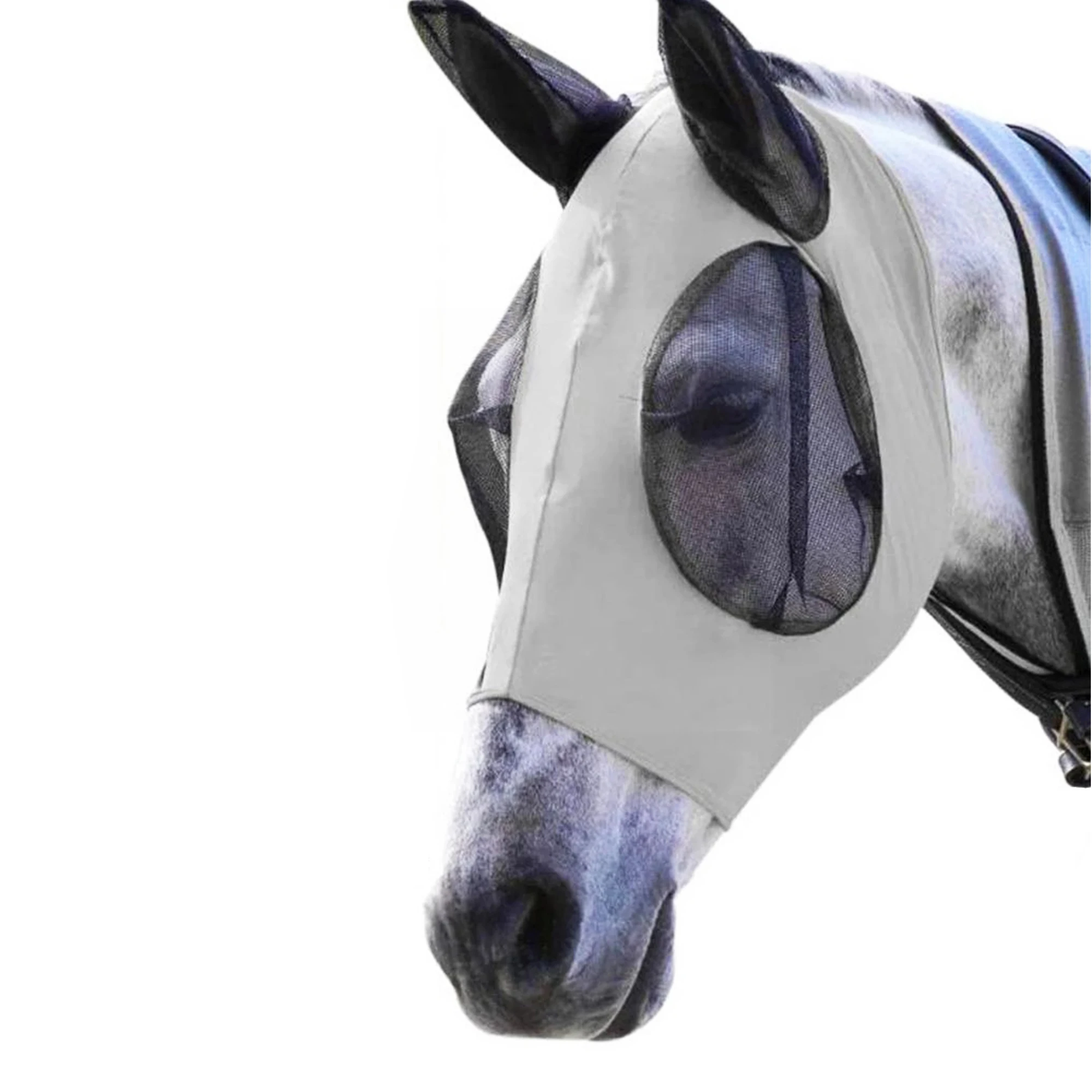 Multiple Colors Horse Ear Cover Horse Ear Bonnet Netting Hood Oxford Fabric and Mesh
