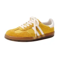 Chaussures Décontractées Sportives Basses Adidas pour Femme Printemps 2025 Nouveauté Rétro Américain en Cuir Dequn Polyvalentes Confortables Semelle en Caoutchouc 5