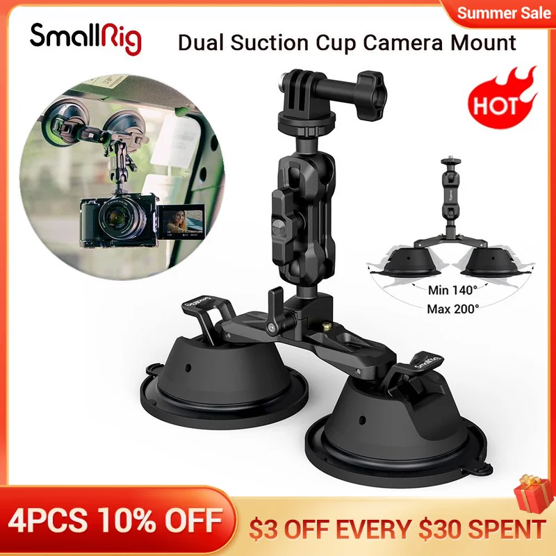 SmallRig GoPro 자동차 용 스몰리그 카메라 흡입 컵 마운트, 윈드 실드, 소니 DSLR 차량 촬영 액션 카메라 마운트 ...