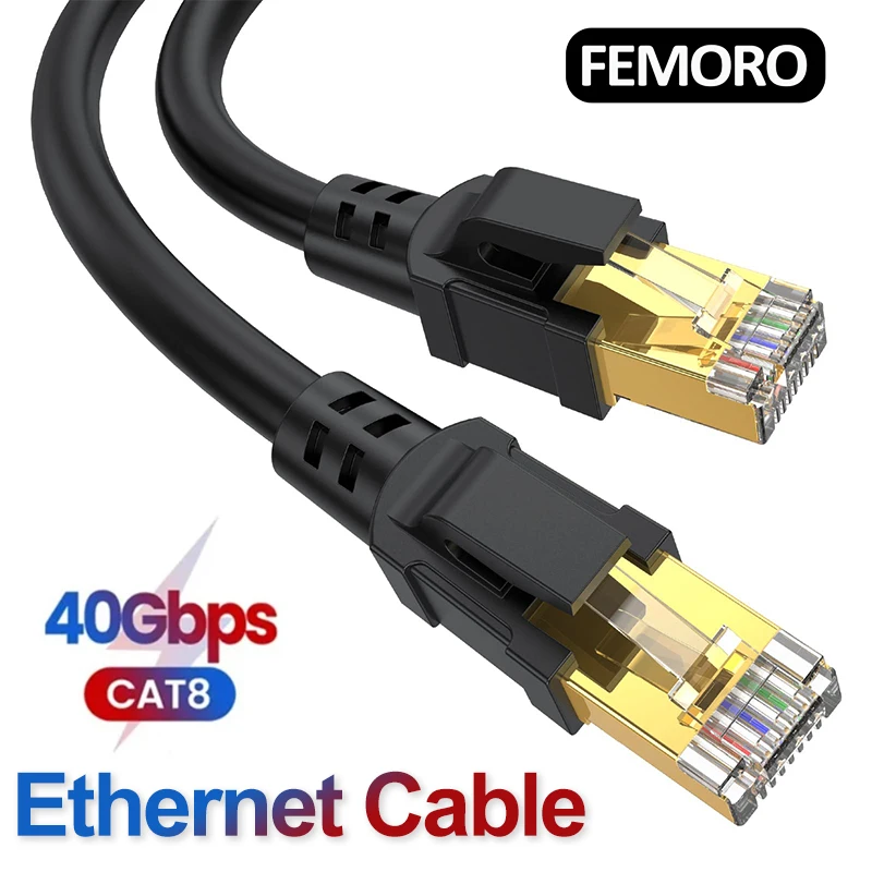

Cat8 Ethernet Cable 25FT High Speed 2000Mhz Internet Cable Network Patch Cord 40Gbps for PC PS5 PS4 PS3 Xbox Laptop Gaming