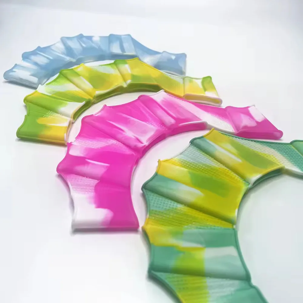 Swim Hand Paddles Swimming Finger Webbed Gloves 2 Pcs