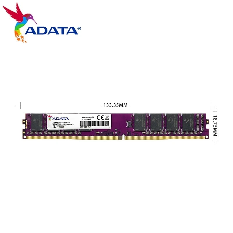 ADATA VLP DDR4 ޸ ,  288  VLP U-Dimm Һ ޸ , ũž, 8GB 3200Mhz 16GB 2666Mhz