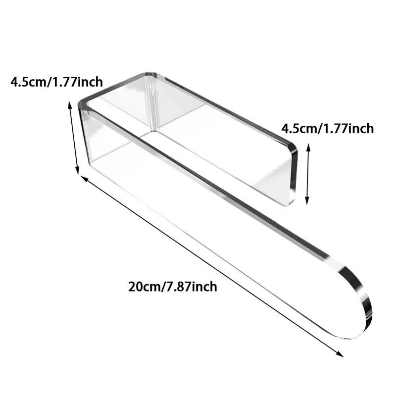 U Shape Bathroom Acrylic Towel Bar Hand Towel Holder Self Adhesive Towel Rack For Bathroom Wall Mounted Transparent Towel Hanger 6