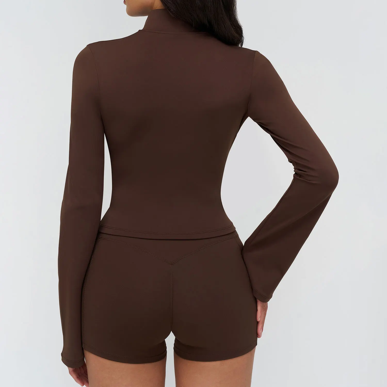 Veste de Yoga Femme Zippée Manches Longues