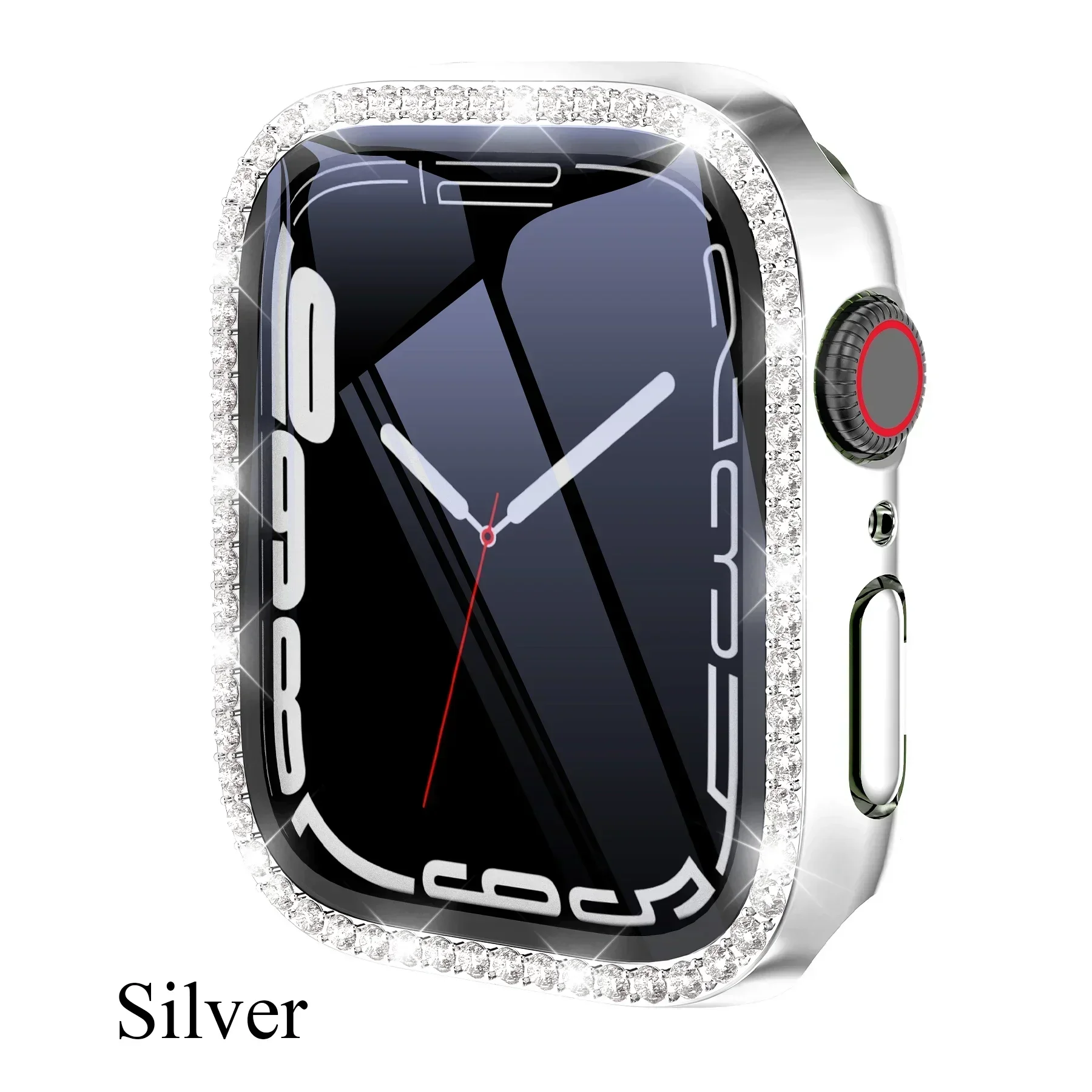 Abdeckung für Apple Uhrengehäuse 44mm 45mm 41mm 40mm 38 42mm bling Diamant Stoßstange Displays chutz glas iwatch Serie 9 8 7 5 6 4 se – Detail 11
