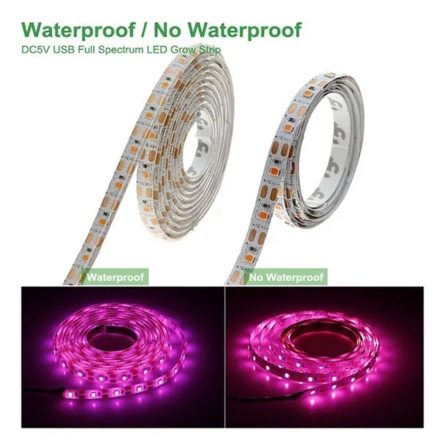5 V Usb Led Növény Növekedés Világos Teljes Spektrum 1-5 M Plant Light Strip Phyto Lámpa Üvegházhatású Virág Palánta Grow Sátor Hidroponikus - Image 3