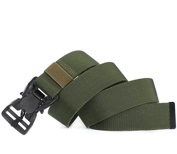 New Quick Release Pluggable Buckle Sports Belt Breathable ElasticMen Belts For Men Elastic Pants Belt