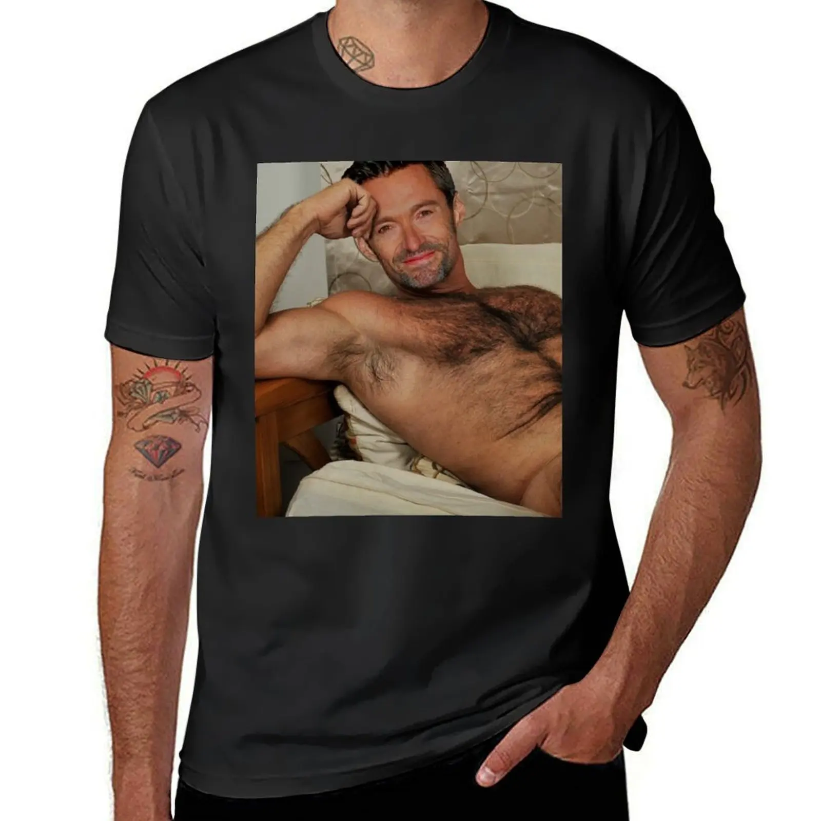 hugh jackman awesome T-Shirt summer tops anime plus sizes workout shirts for men