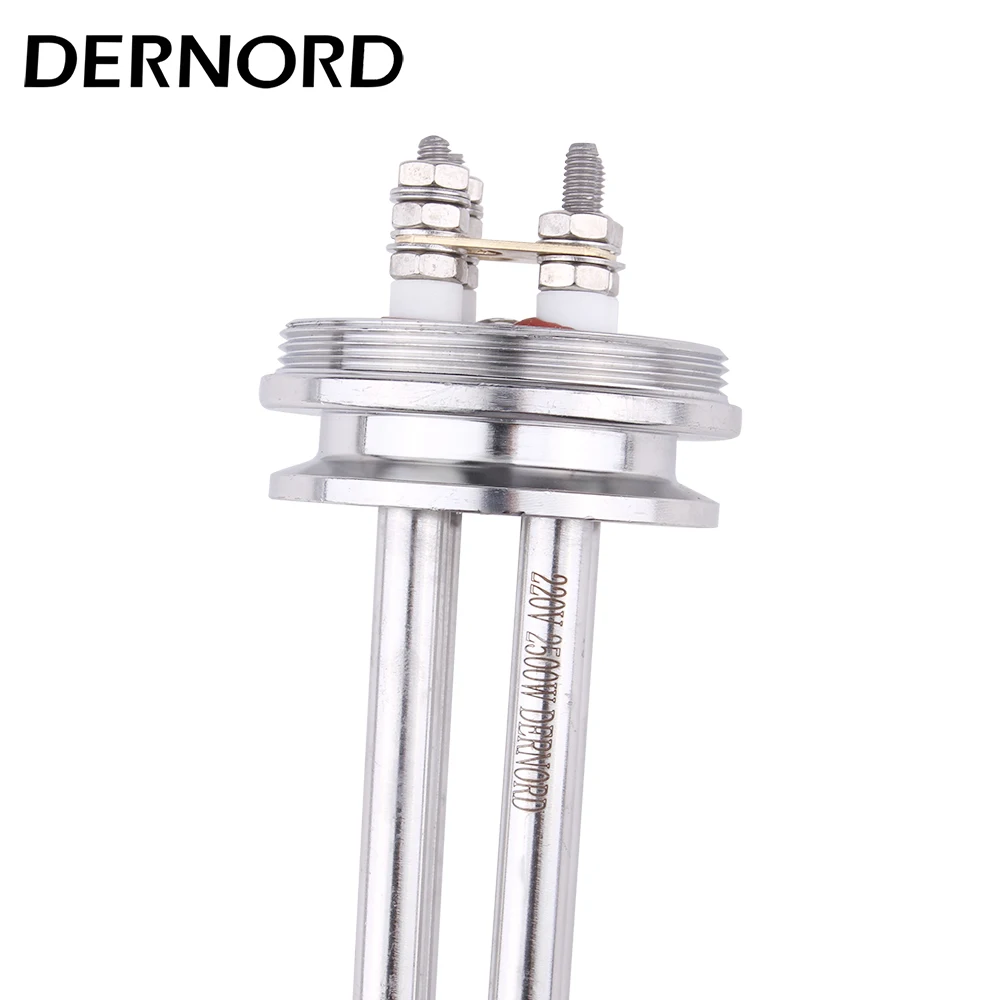 DERNORD 1.5 Inches Immersion Tri Clamp Tubular Heating Element 220V 2500w/3500w/4500w Brew Resistance Heater Water water heating rod,electric water heater device,cartridge heaters