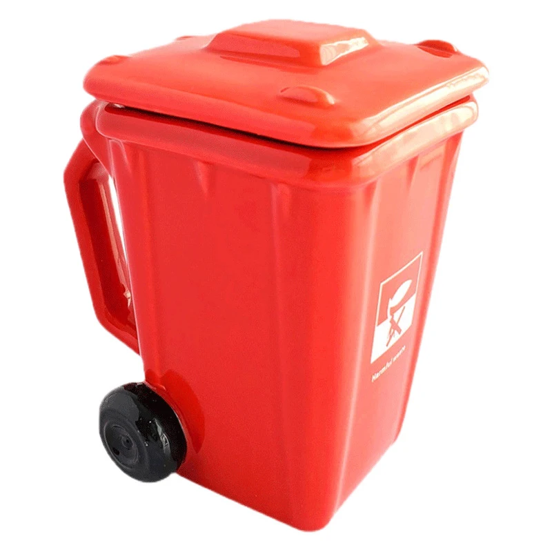 

Креативная чашка для воды в форме мусорного бака, керамическая кружка с крышкой, новинка 3D кофейная кружка, персонализированные кружки