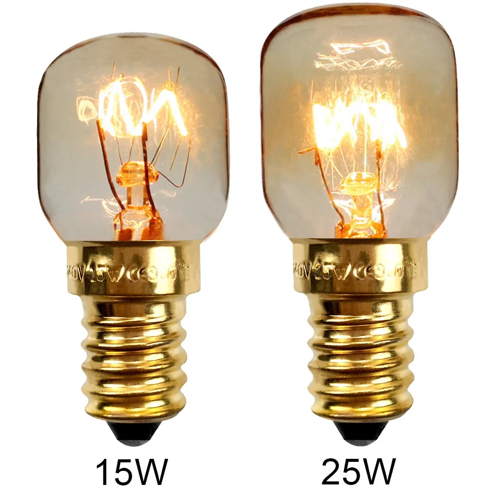 

heat-resistant Oven Light Hot Resistant Filament Heat Salt Bulb refrigerator light Tungsten E14 Heat Resistant Warm White.