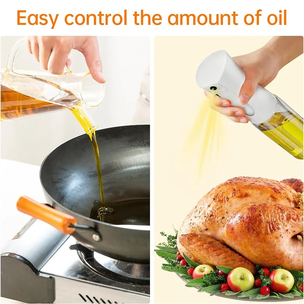 Oil Sprayer 200ml 300ml 500ml Oil Spray Bottle Kitchen Cooking Olive Oil Dispenser Camping BBQ Baking Vinegar Soy Sauce Sprayer Containers