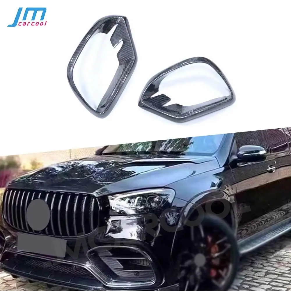 

Carbon Fiber Car Foglamp Air Vent Trim Intake Frame Cover For Benz GLS Class X167 GLS450 Sport 2020- 2022 Facelift Accessories