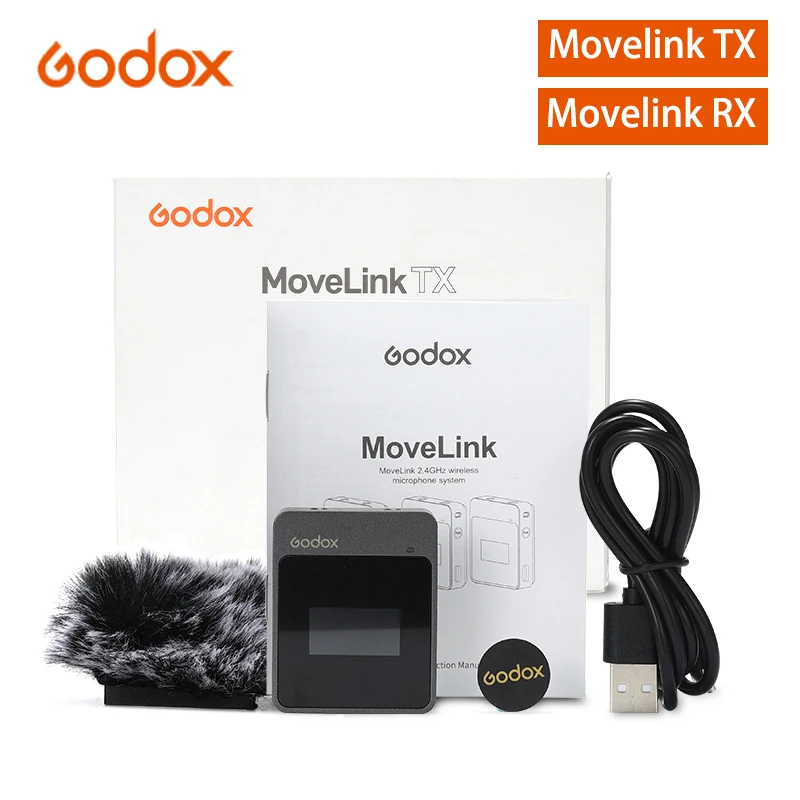 Godox MoveLink TX MoveLink RX Microphone Wireless Lavalier Professional Bluetooth Transmitter Receiver For Phone Sound Mixer