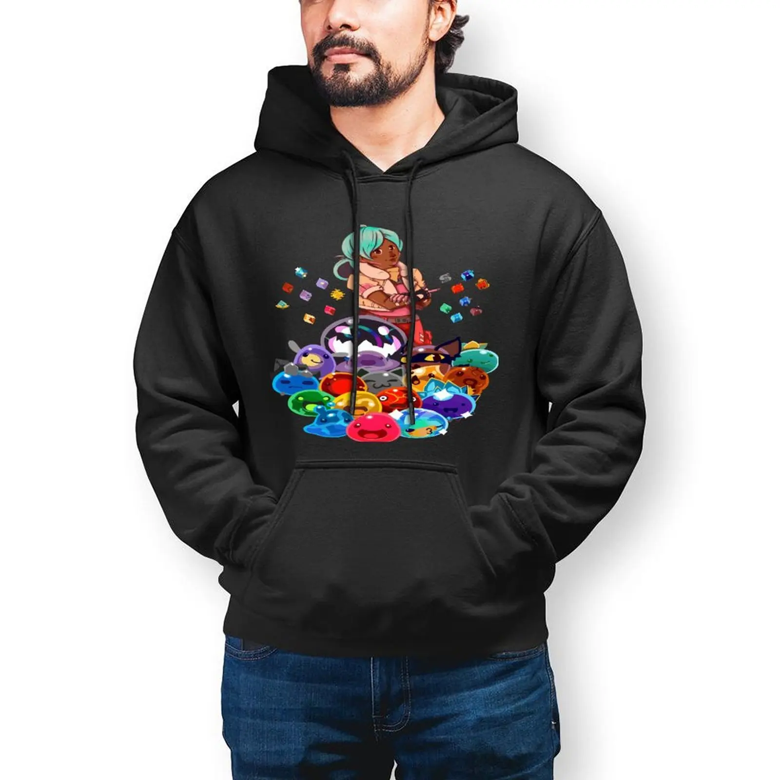 SlimeRancherLooseHoodiesMenPileOSlimesStreetFashionPullover